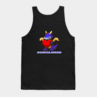 DragonBloggers Blue Pixel Dragon Heart Tank Top